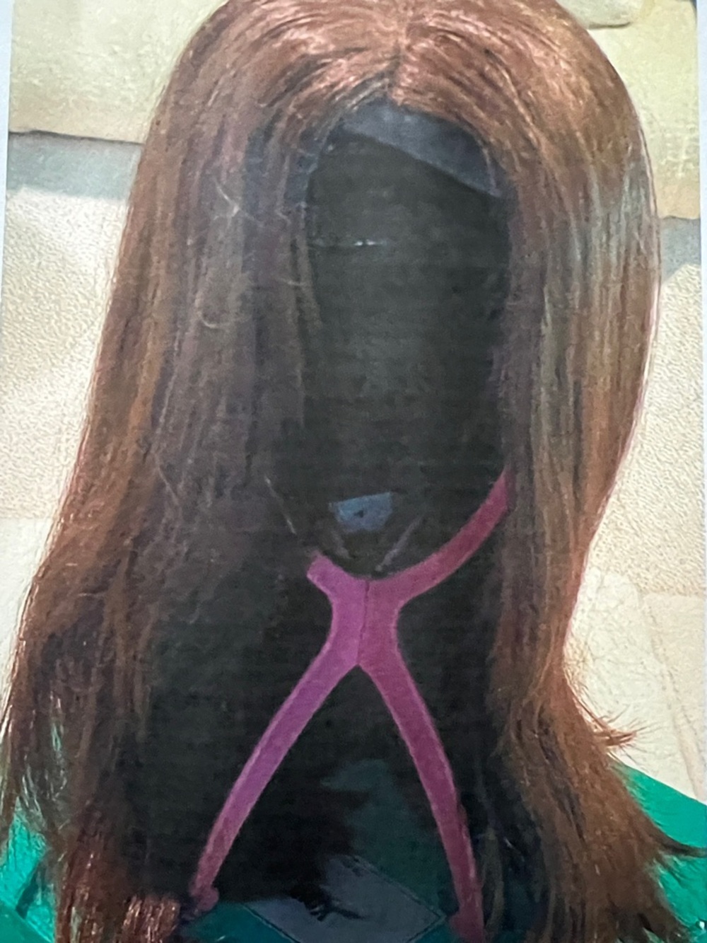 Reddish Women’s Straight synthetic Wig ,about 14–15 inches